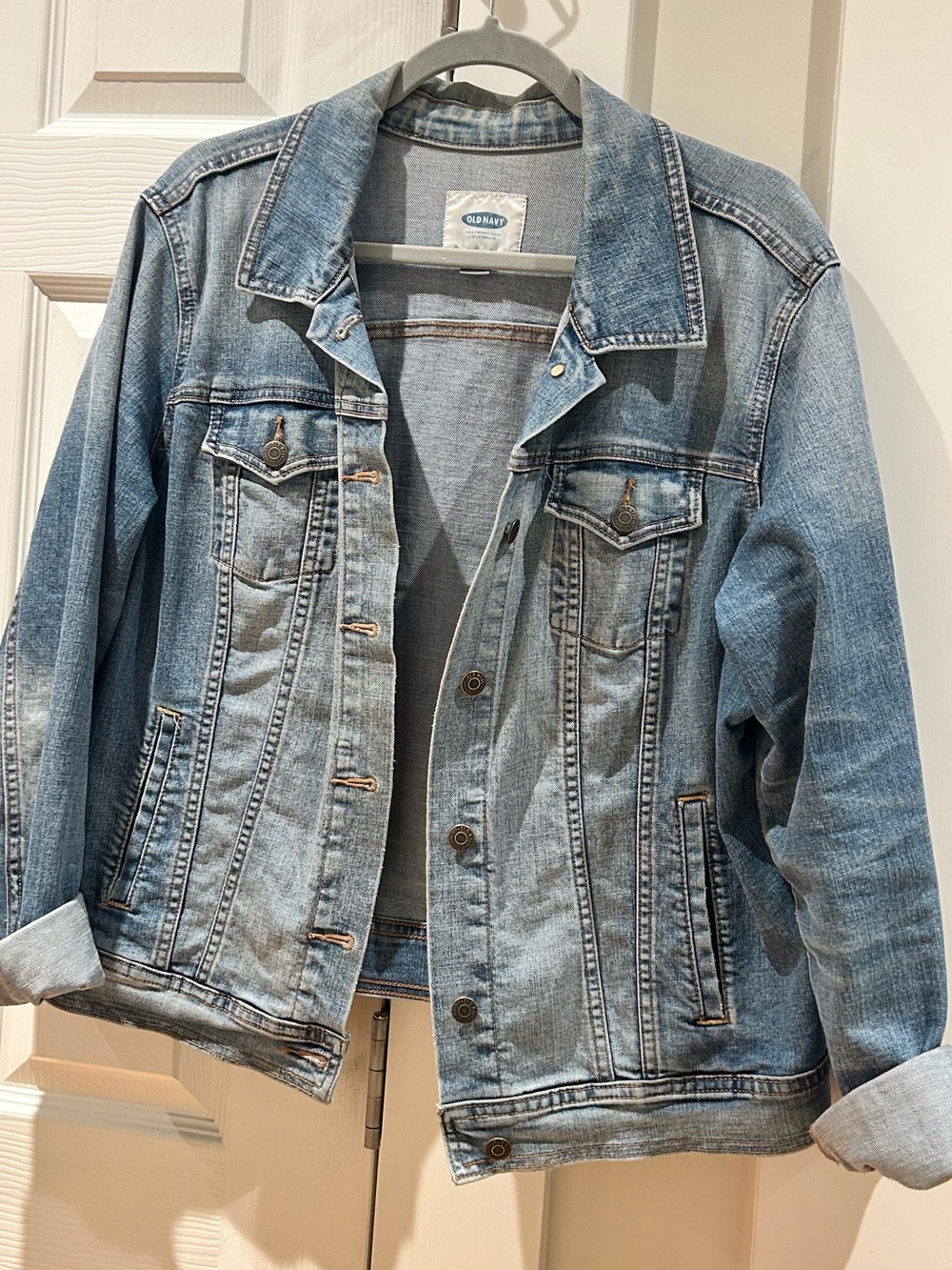 Old Navy Light Blue Denim Jacket - Men's Casual Trucker